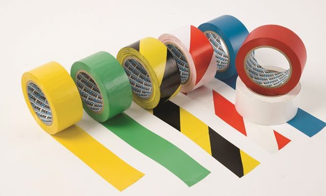 50mmx30m - Yellow & Black Line Marking Tape